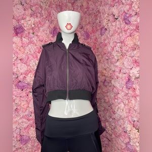 LF Plum Purple Track Jacket Crop Small